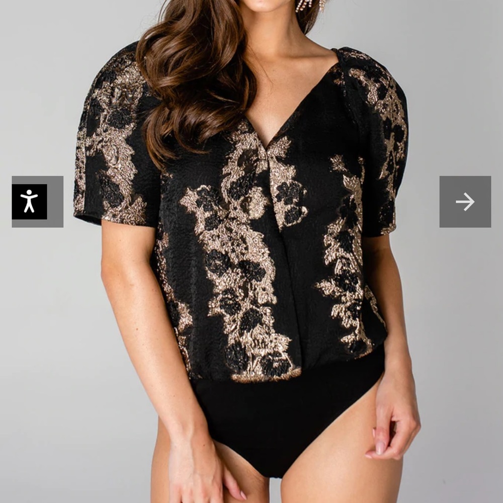 ✨Host Pick✨ Buddy Love Puff Sleeve Bodysuit - Picture 1 of 5